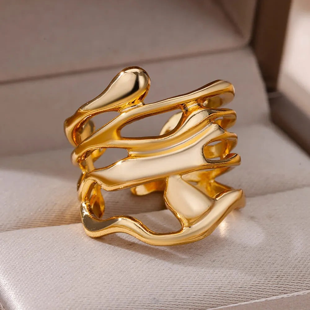 Fashion Geometric Alloy Ring