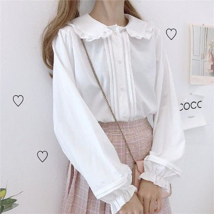 Japanese Lolita Doll Collar Long Sleeve Shirt