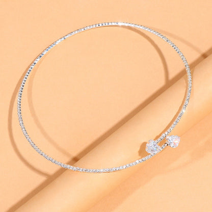 Graceful Heart Rhinestone Collar