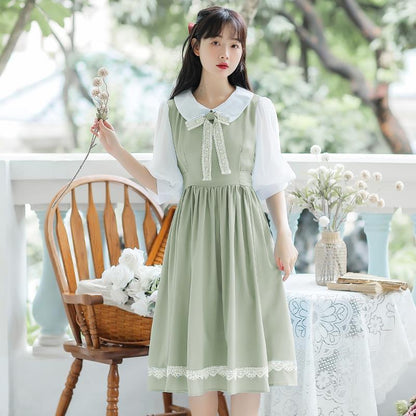 Women's French Retro Doll Collar Mori Hepburn Dress