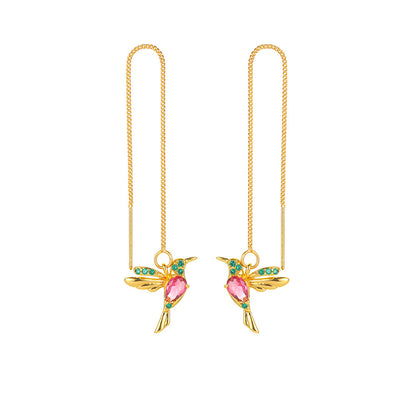Little Bird Drop Long Hanging Earrings