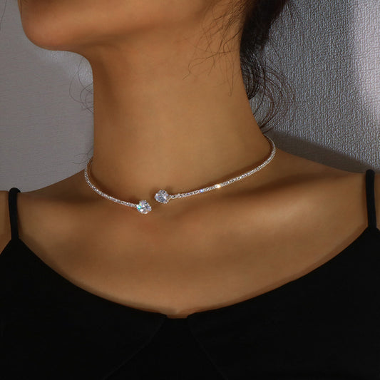 Graceful Heart Rhinestone Collar