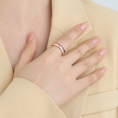 Sterling Rainbow Women's Ring