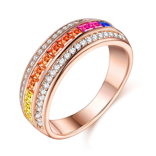 Sterling Rainbow Women's Ring