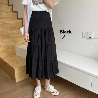 High Waist Women Chiffon Skirts