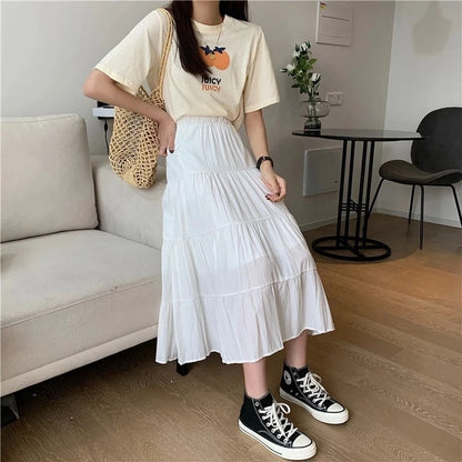 High Waist Women Chiffon Skirts