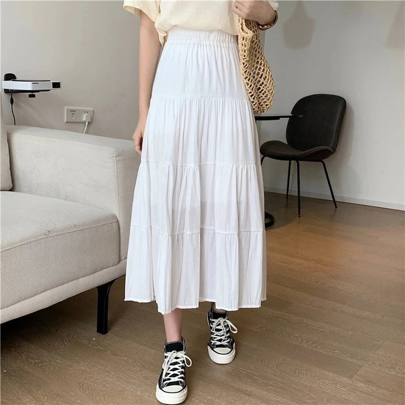 High Waist Women Chiffon Skirts