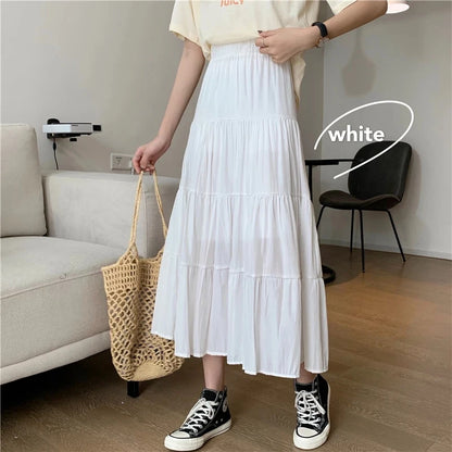 High Waist Women Chiffon Skirts