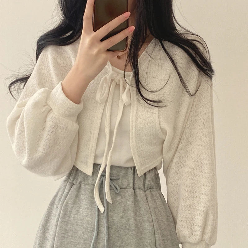 White Sweet Kawaii Women Cardigan