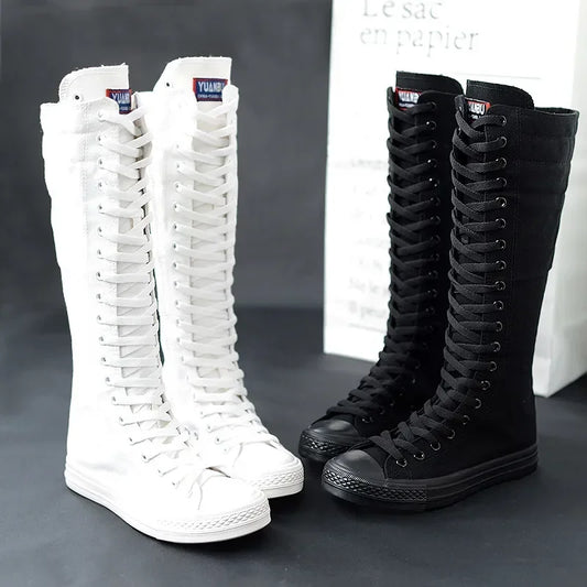 Casual Long Boot Lace-Up Shoes