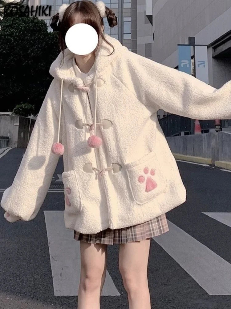 Women Sweet Lamb Wool Jacket