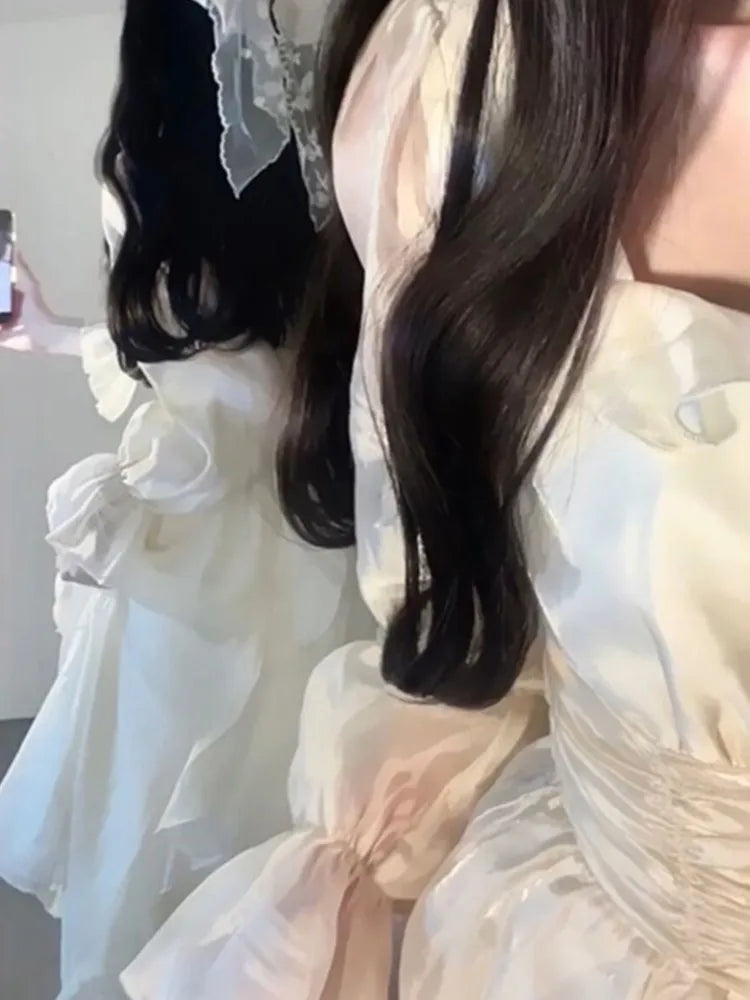 Solid Korean Ruffles Fairy Dresses