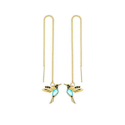 Little Bird Drop Long Hanging Earrings