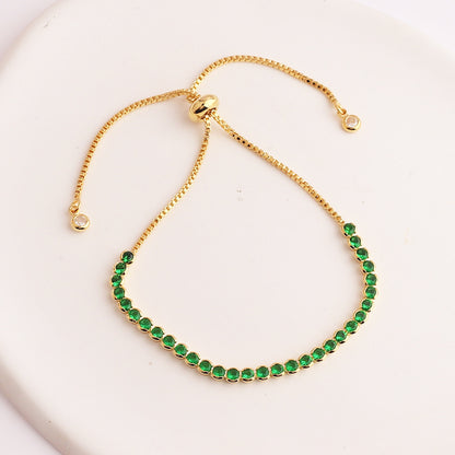 Green Zircon Pull Bracelet