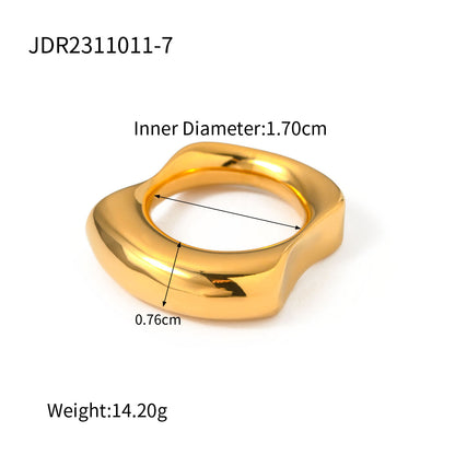 18K Gold Concave Ring