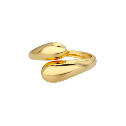 Fashionable Golden Geometric Ring