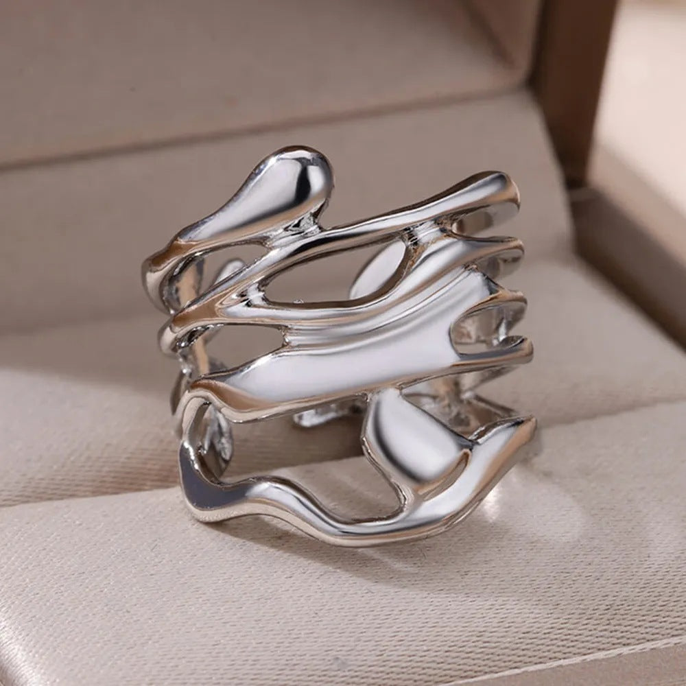 Fashion Geometric Alloy Ring